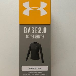 WOMEN'S UNDER ARMOUR BASE 2.0 BASELAYER CREW...SIZE XL...NEW IN BOX